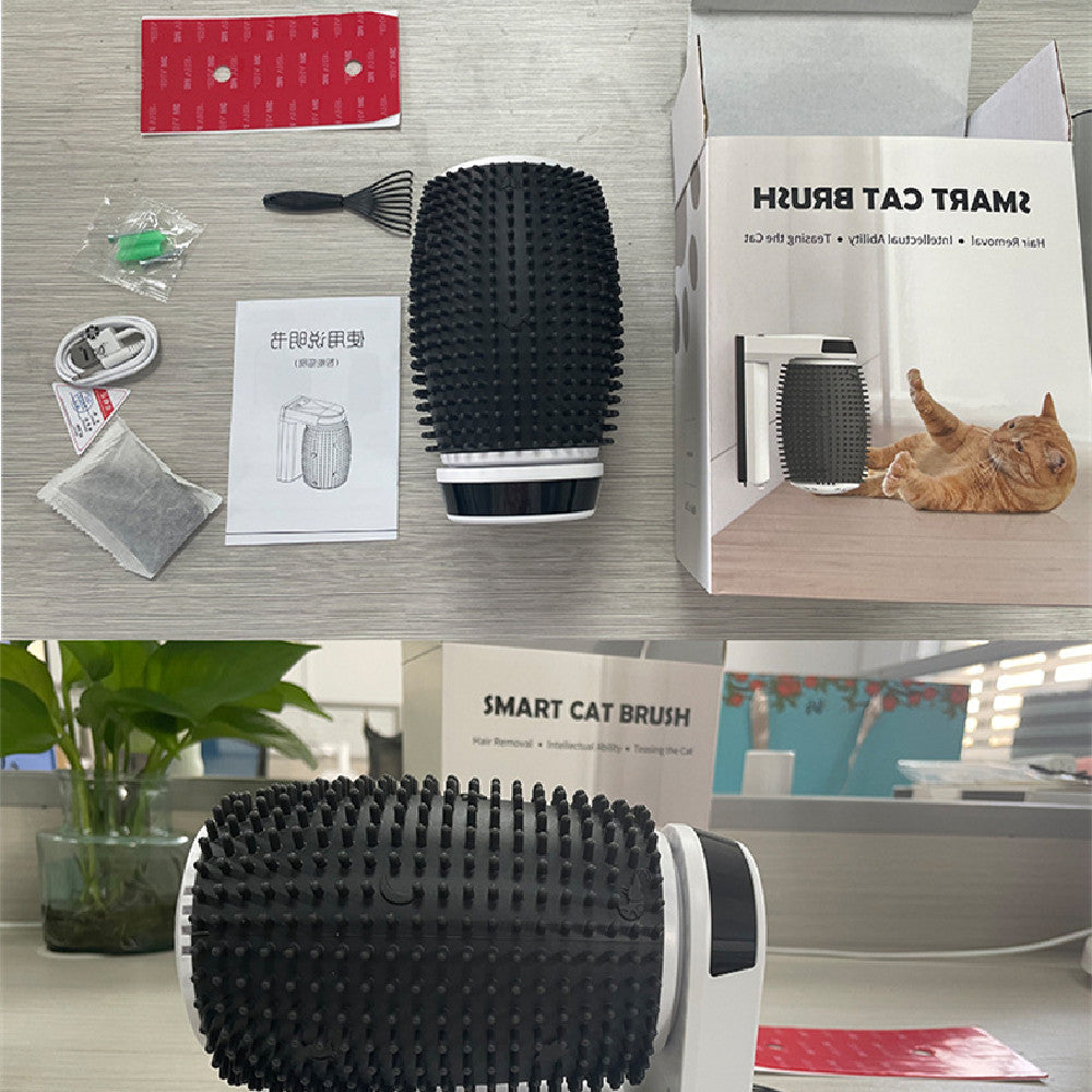Automatic Pet Corner Self Grooming Wall Brush Scratcher Tool