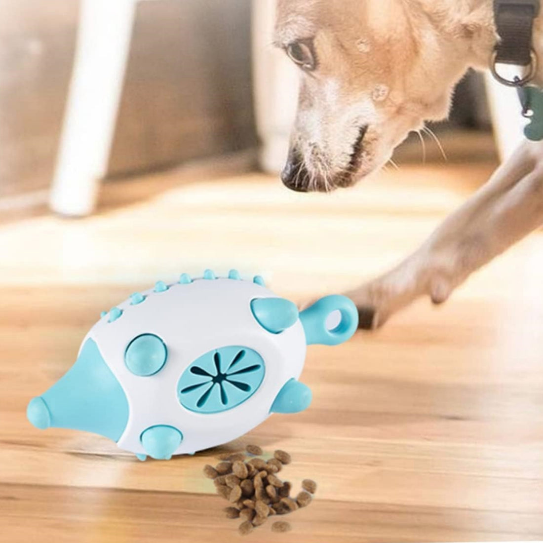 Wear Resistant Pet Treat Dispensing Puzzle Squeaky Chew Toy