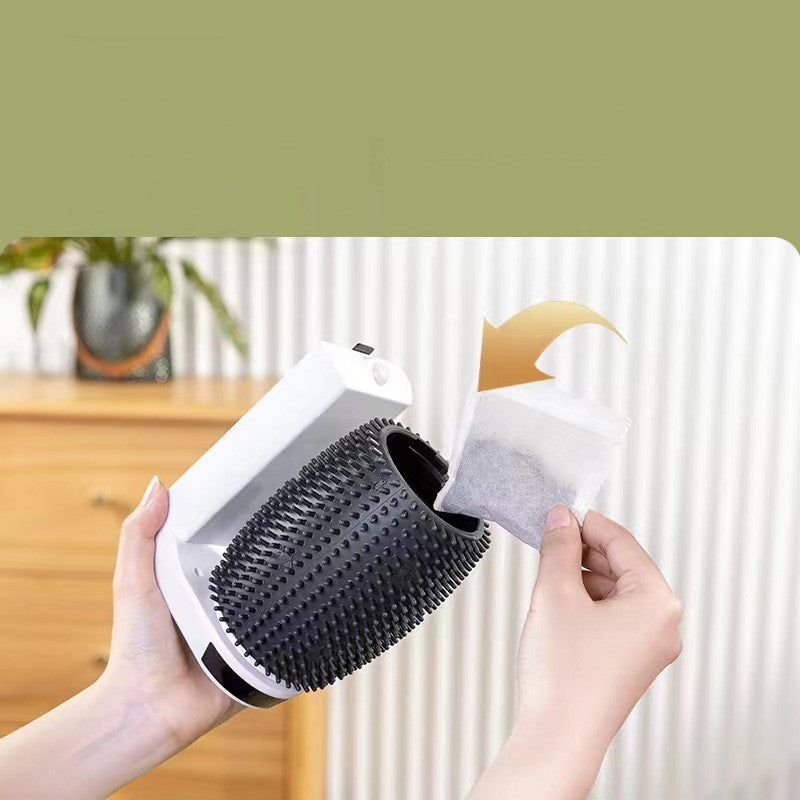 Automatic Pet Corner Self Grooming Wall Brush Scratcher Tool