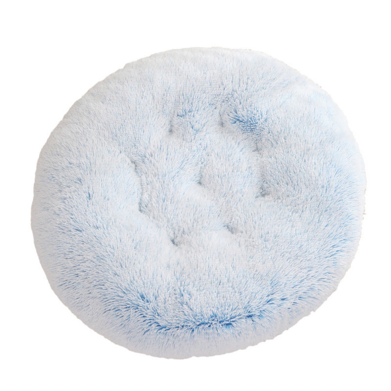Round Plush Pet Bed Mat Warm Comfortable Sleep Cushion