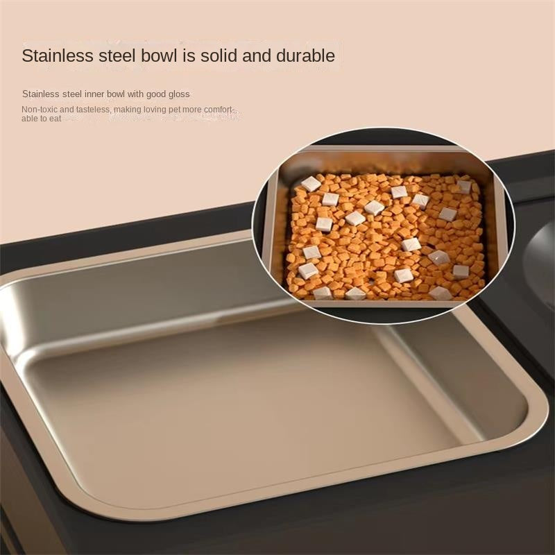 Adjustable Height Double Bowl Elevated Pet Feeder Stand