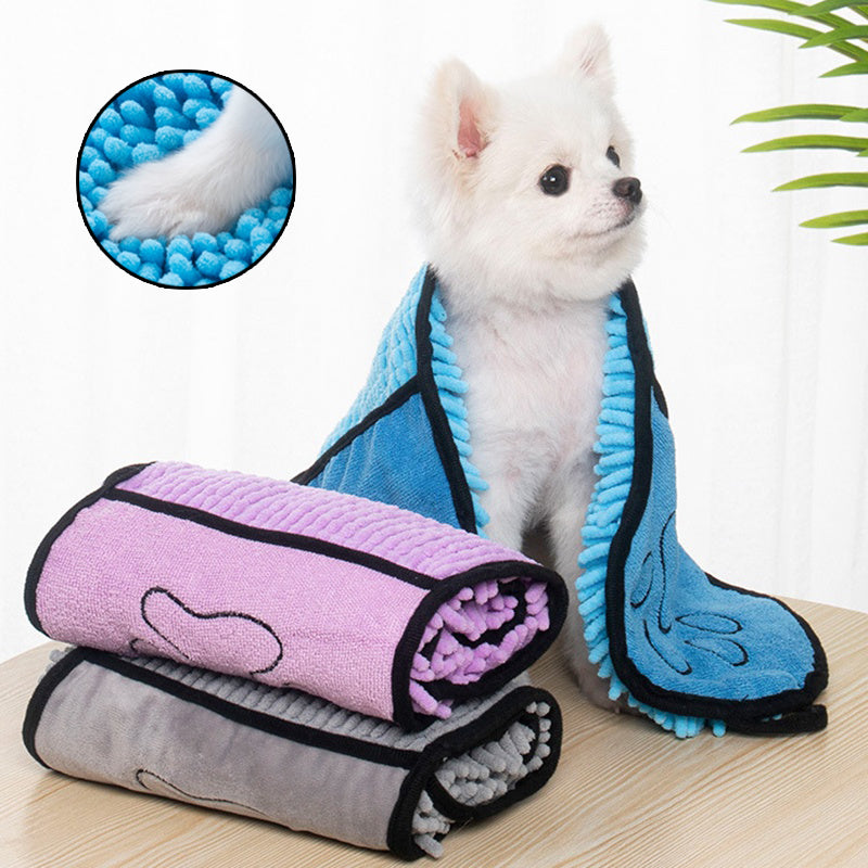 Super Absorbent Pet Bathrobe Microfiber Quick Drying Bath Towel