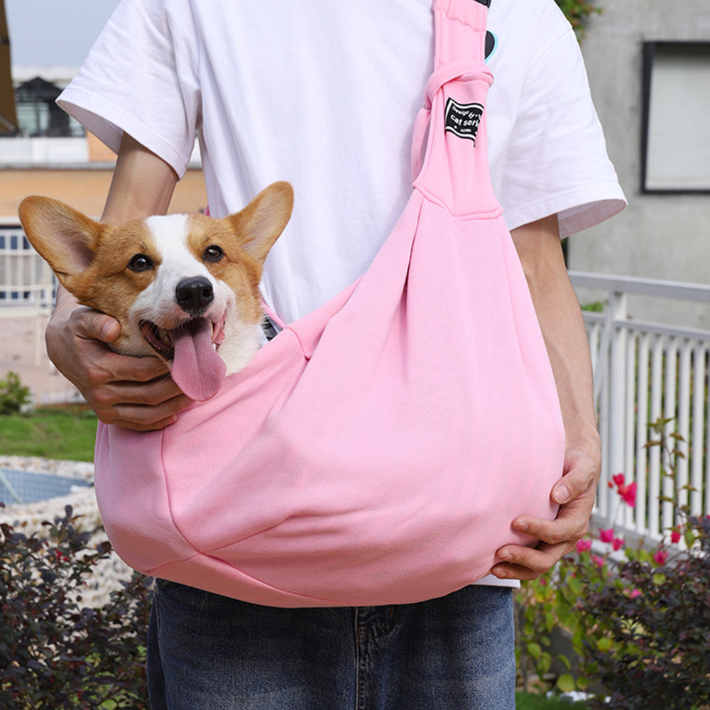Pet Carrier Bag Outdoor Travel Shoulder Crossbody Cotton Sling Tote