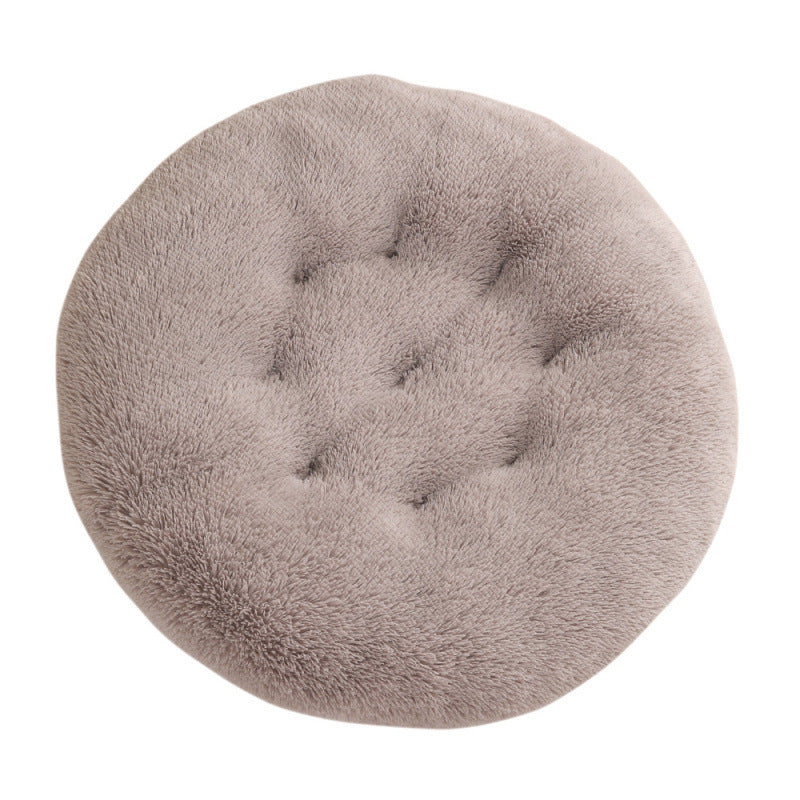 Round Plush Pet Bed Mat Warm Comfortable Sleep Cushion