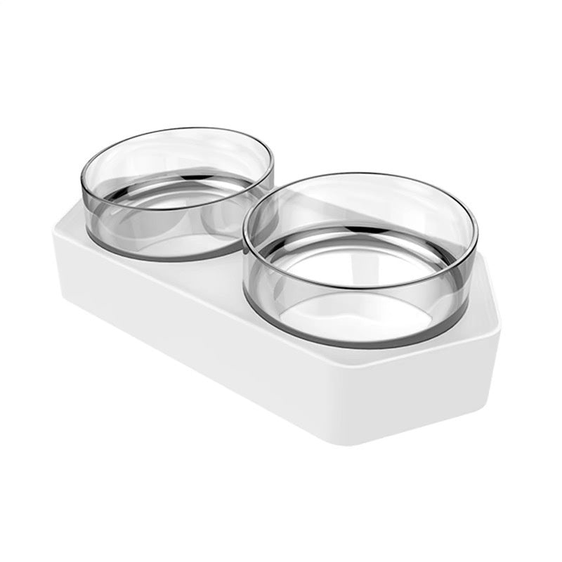 Ceramic Double Pet Bowl With Cervical Spine Support Hol