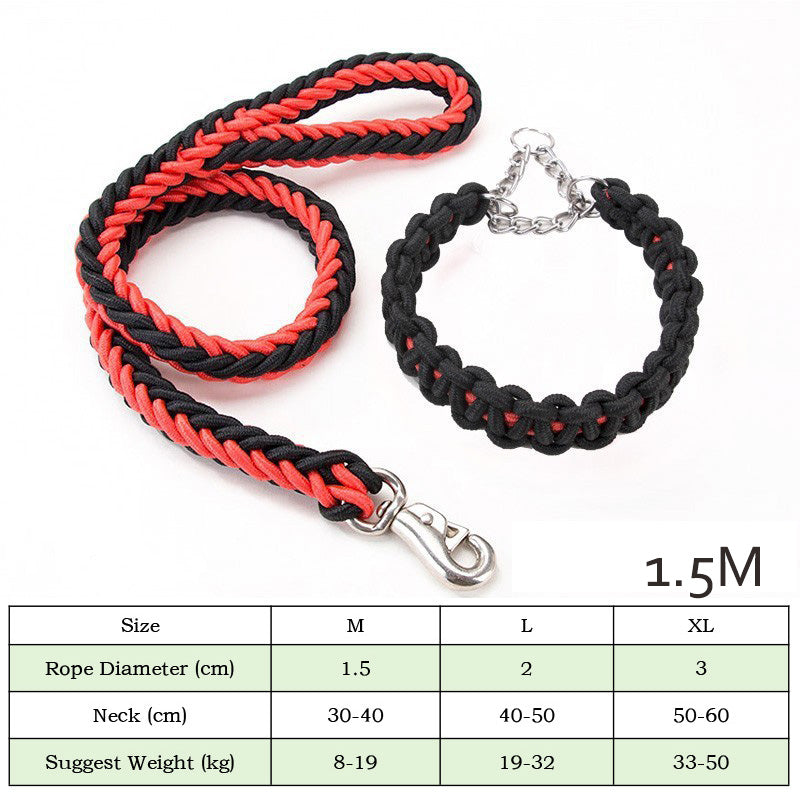 Heavy Duty Nylon Braided Pet Collar And Leash Training Set