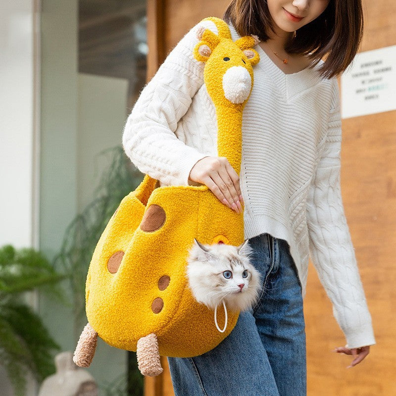 Animal Shaped Pet Backpack Portable Off Shoulder Carrier Bag