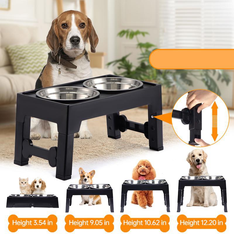 Pet Elevated Feeding Bowl Neck Protection Anti Tumble Suit