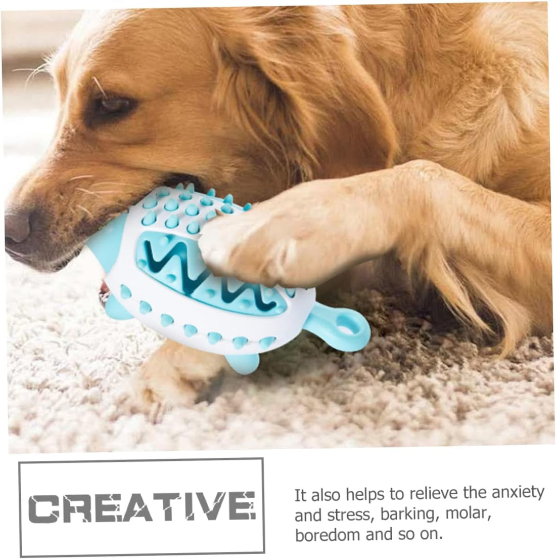 Wear Resistant Pet Treat Dispensing Puzzle Squeaky Chew Toy