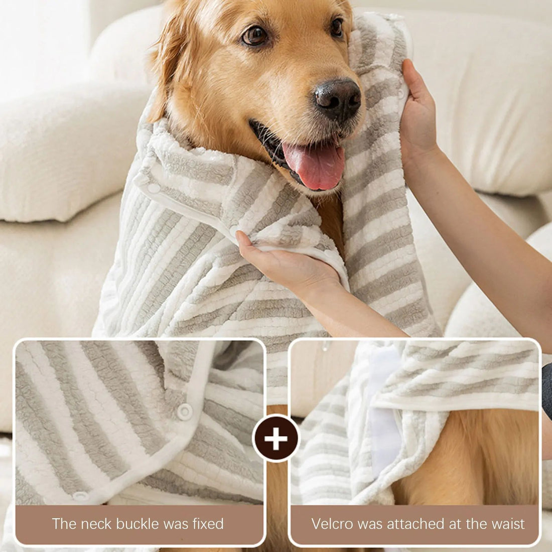 Ultra Absorbent Pet Bath Towel Quick Drying Bathrobe For Pets