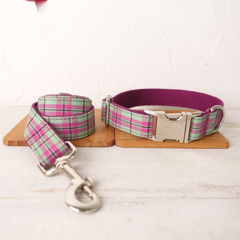 Pet Tear Resistant Collar And Leash Traction Belt Set