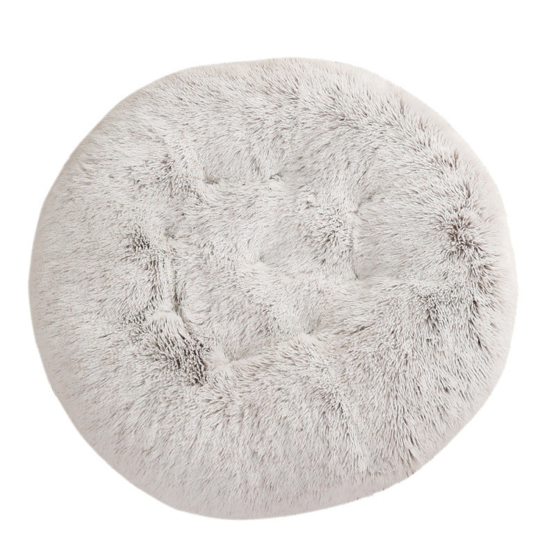 Round Plush Pet Bed Mat Warm Comfortable Sleep Cushion