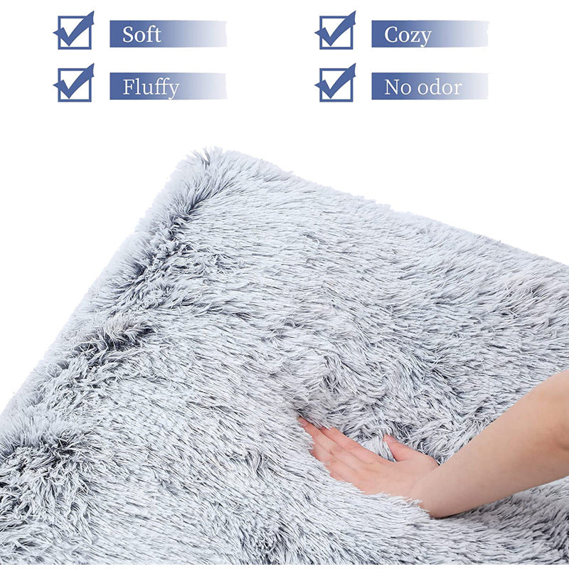 Plush Square Pet Bed With Memory Foam Deep Sleep Comfort