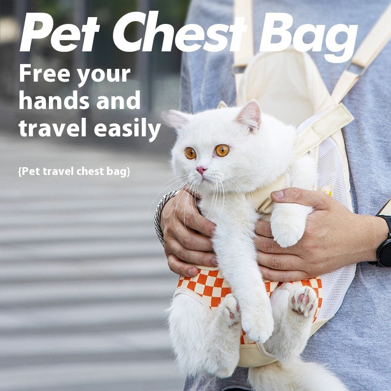 Portable Pet Chest Backpack Walking Travel Carrier Bag