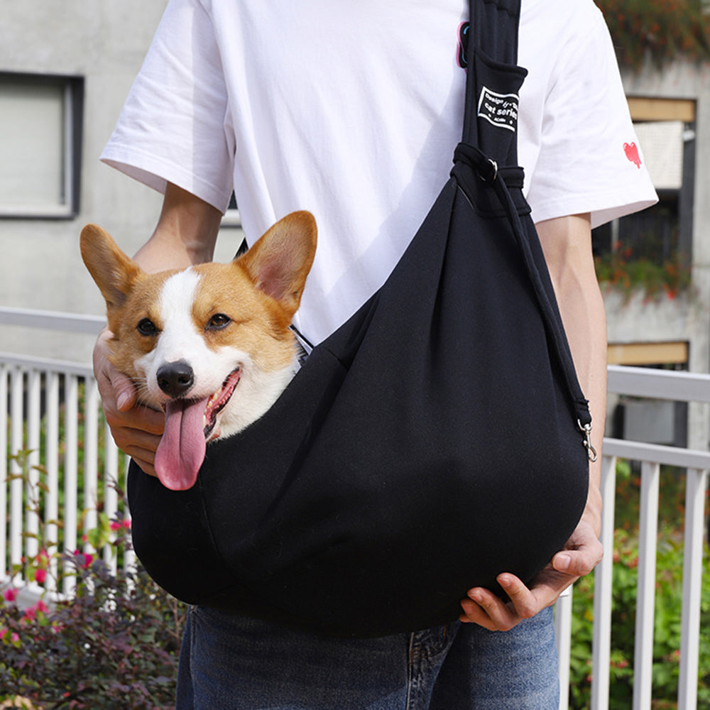 Pet Carrier Bag Outdoor Travel Shoulder Crossbody Cotton Sling Tote