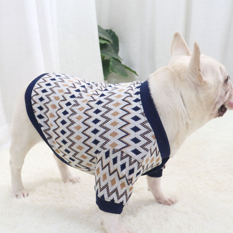 Fashion Short Knitted Pet Cardigan Warm Clothing