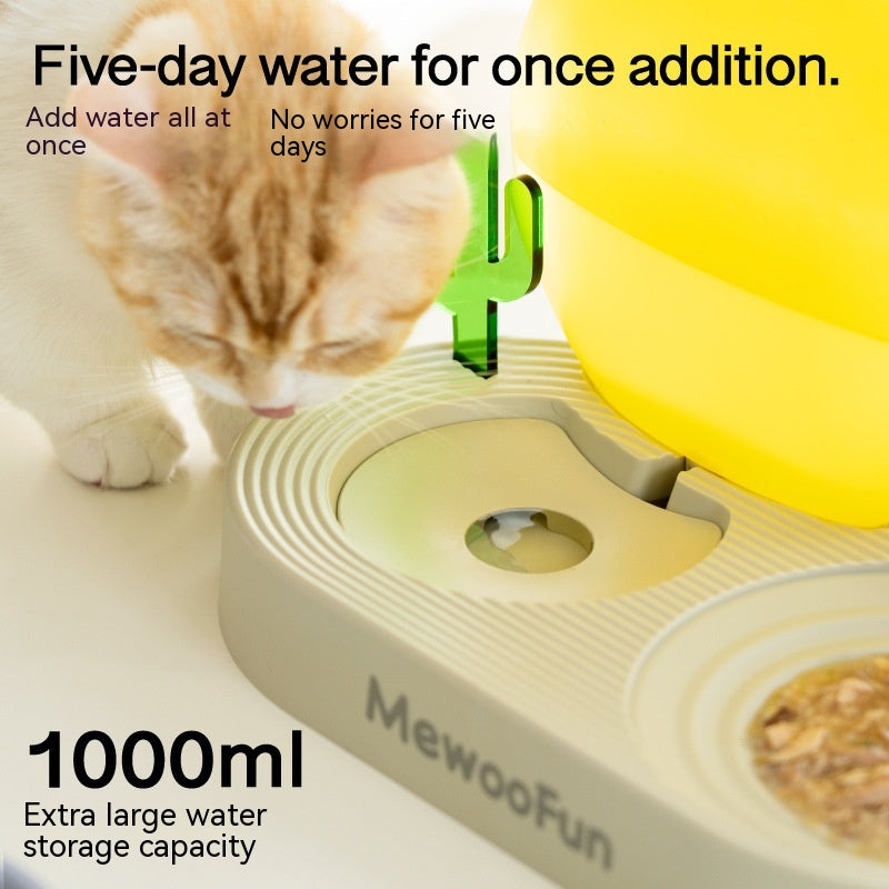 Double Bowl Plastic Pet Feeding And Water Basin